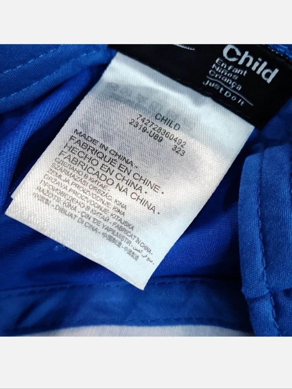 NWOT Nike Blue White Logo Hat Kids Youth Child